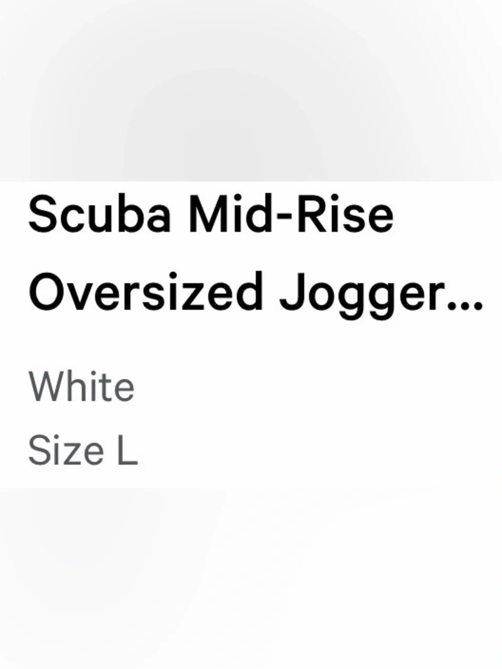 lululemon athletica White Scuba MR Oversized Jogger - Picture 8 of 8